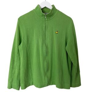 Masters Collection Ladies Green Pima Cotton Full Zip Jacket Large Golf Sporty